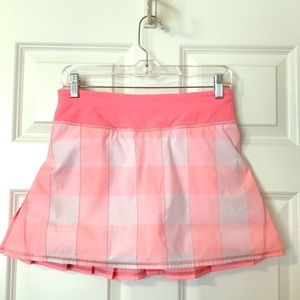 Lululemon tennis skirt peach, white and silver